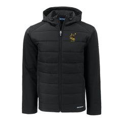 Pittsburgh Steelers Cutter & Buck Throwback Evoke Hybrid Eco Softshell Recycled Full-Zip Hoodie Jacket Black - NFL