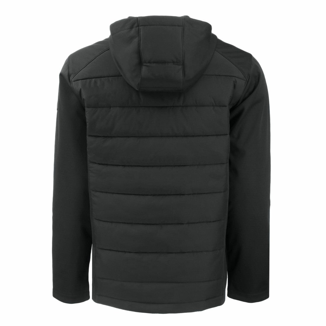 Tampa Bay Buccaneers Cutter & Buck Throwback Evoke Hybrid Eco Softshell Recycled Full-Zip Hoodie Jacket Black - NFL