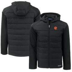 Cincinnati Bengals Cutter & Buck Throwback Big & Tall Evoke Hybrid Eco Softshell Recycled Full-Zip Jacket Black - NFL