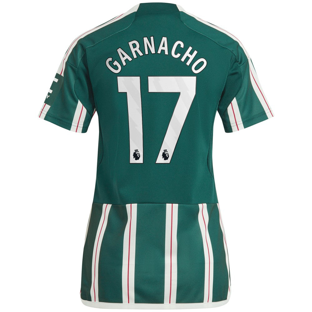Adidas Alejandro Garnacho Manchester United Women's 2023/24 Away Replica Player Jerseys – Green