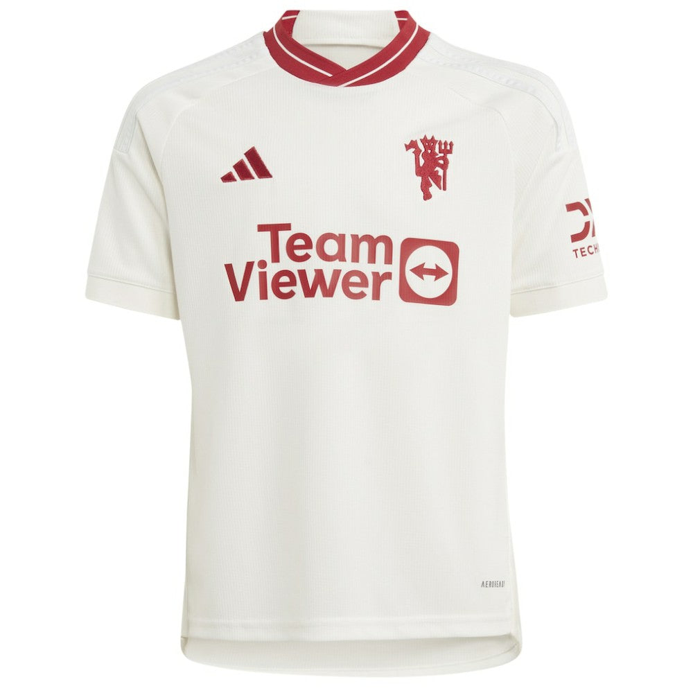 Adidas Alejandro Garnacho Manchester United Youth 2023/24 Third Replica Player Jerseys – White