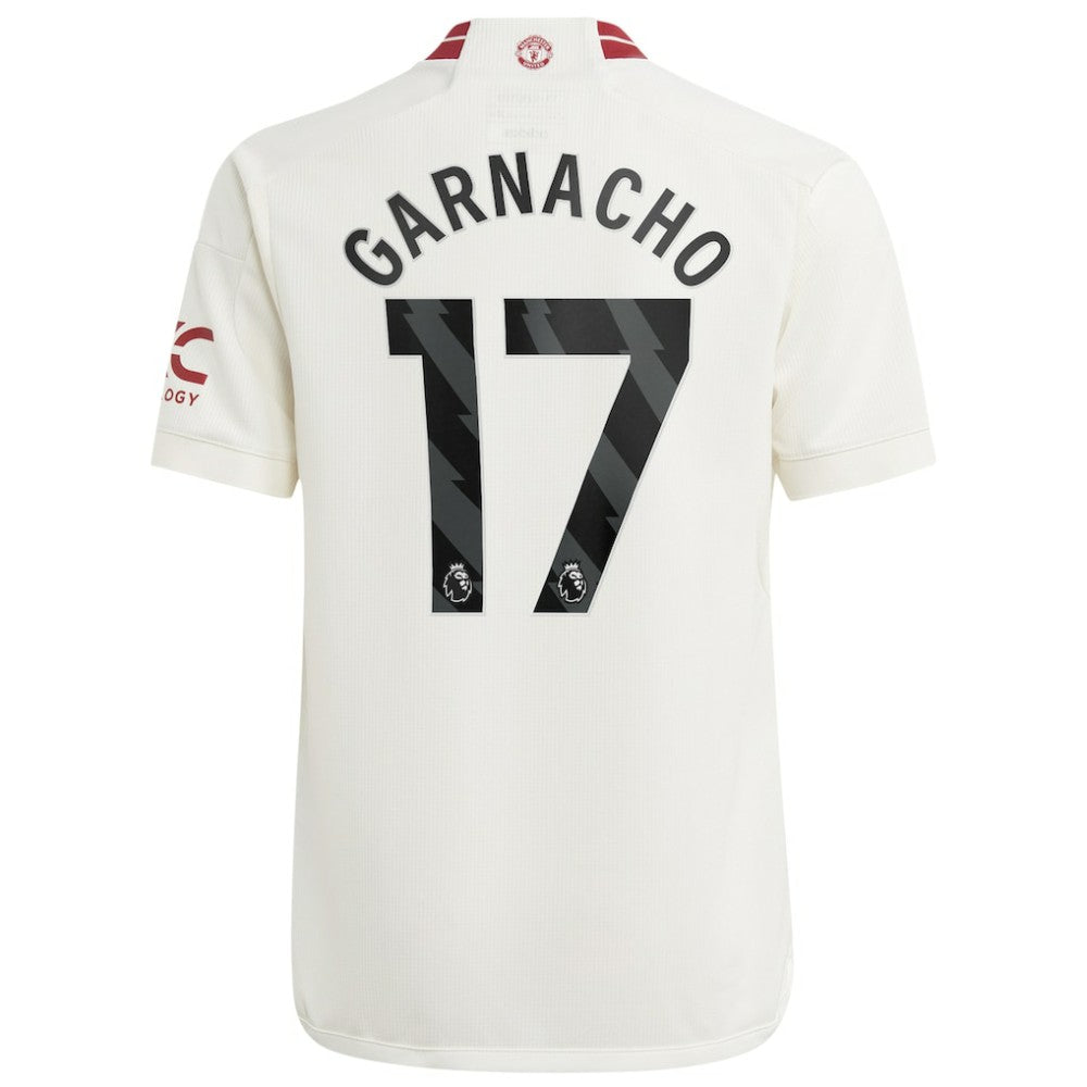 Adidas Alejandro Garnacho Manchester United Youth 2023/24 Third Replica Player Jerseys – White