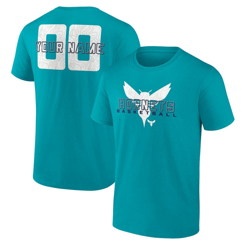 NBA - Charlotte Hornets Stellar Personalized Name & Number T-Shirt - Teal