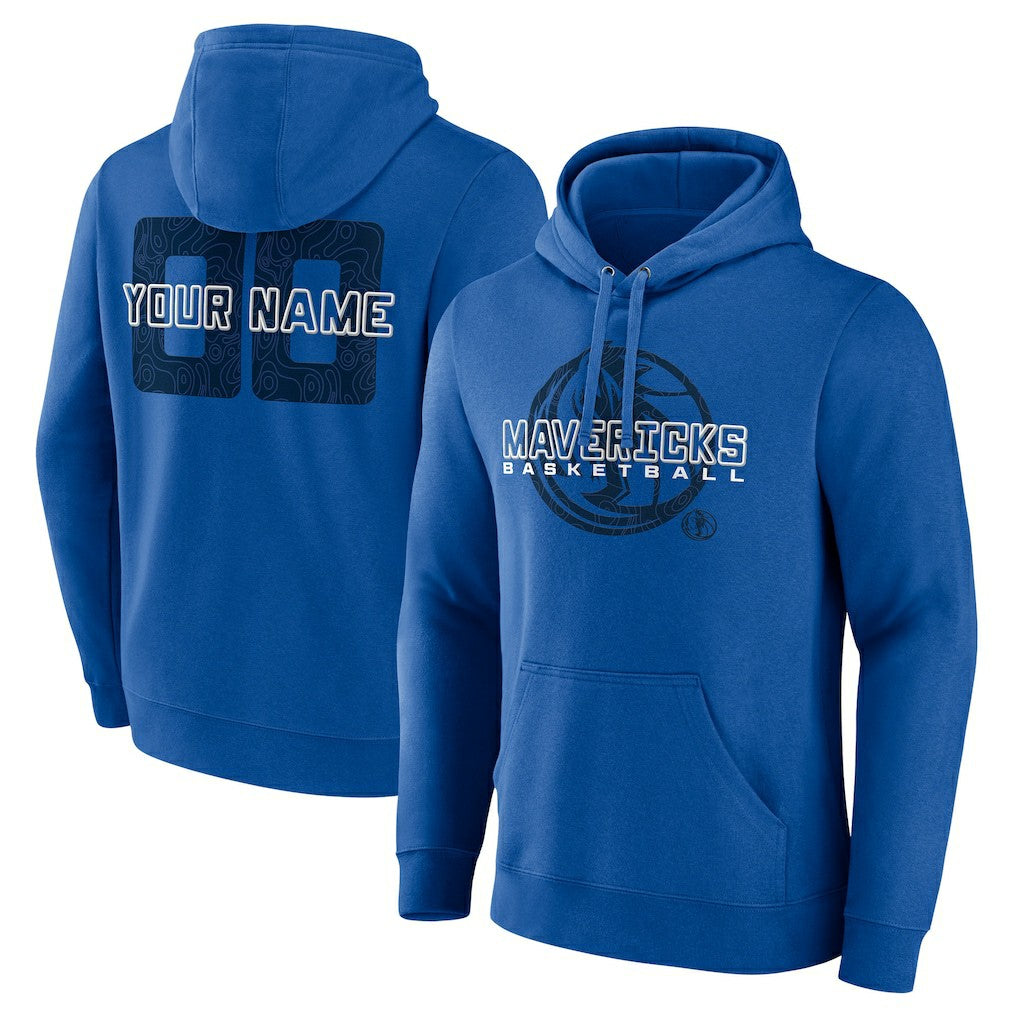 NBA - Dallas Mavericks Stellar Personalized Name & Number Pullover Hoodie - Blue