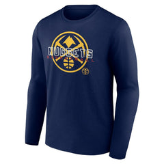 NBA - Denver Nuggets Stellar Personalized Name & Number Long Sleeve T-Shirt - Navy