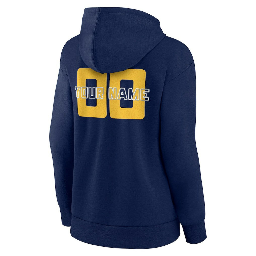 NBA - Denver Nuggets Women's Stellar Personalized Name & Number Pullover Hoodie - Navy