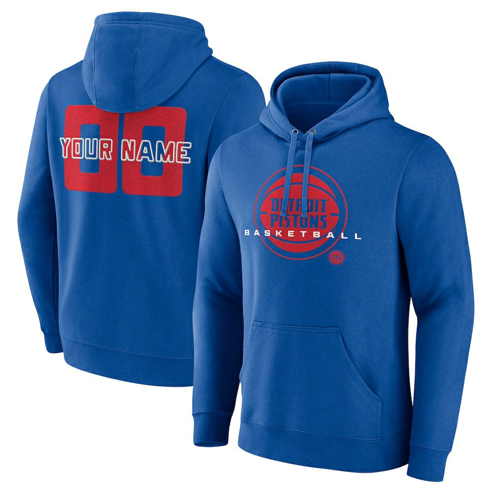 NBA - Detroit Pistons Stellar Personalized Name & Number Pullover Hoodie - Blue