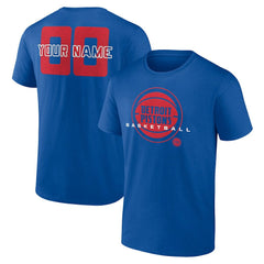 NBA - Detroit Pistons Stellar Personalized Name & Number T-Shirt - Blue
