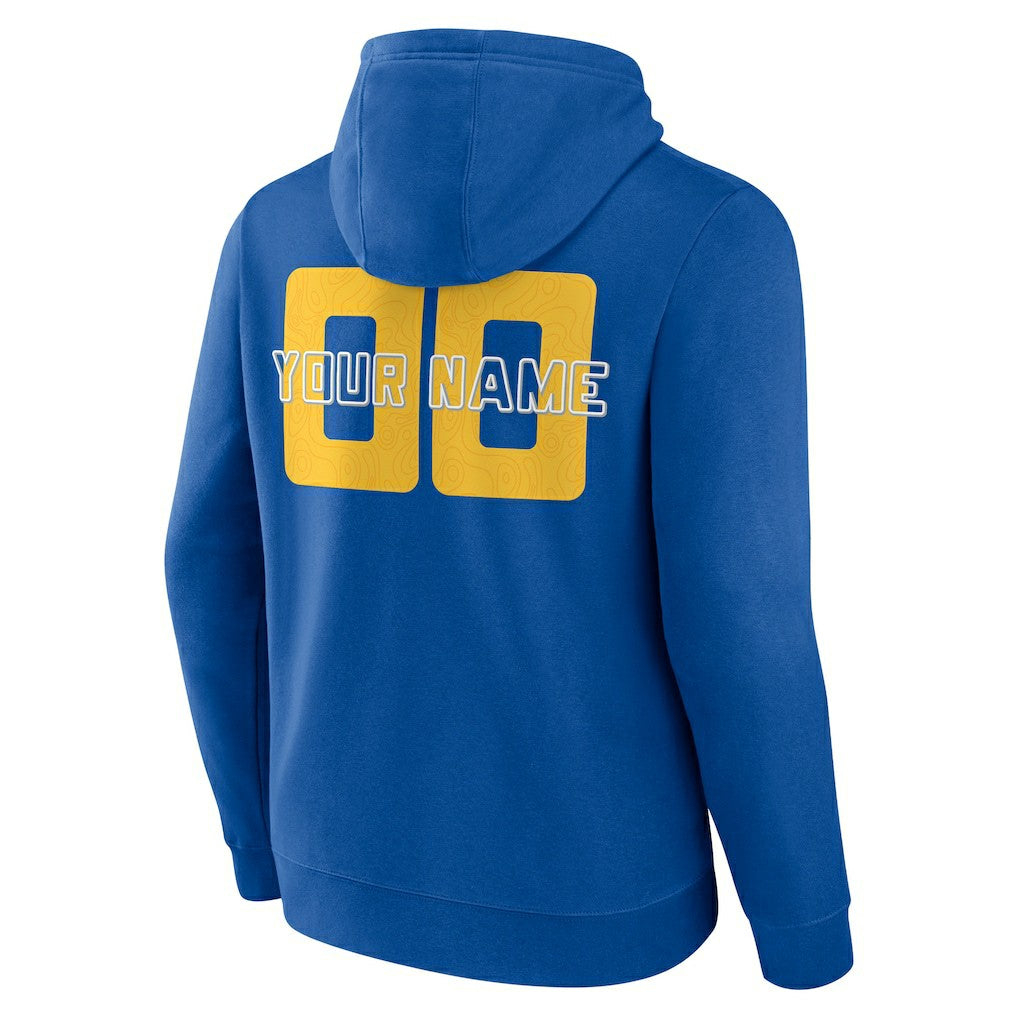 NBA - Golden State Warriors Stellar Personalized Name & Number Pullover Hoodie - Royal