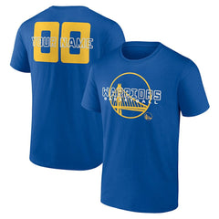 NBA - Golden State Warriors Stellar Personalized Name & Number T-Shirt - Royal