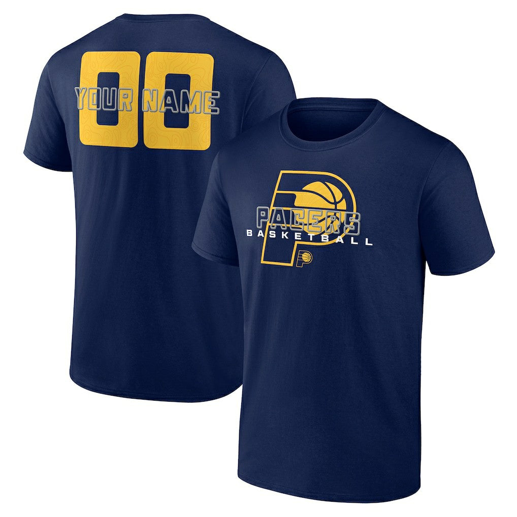 NBA - Indiana Pacers Stellar Personalized Name & Number T-Shirt - Navy