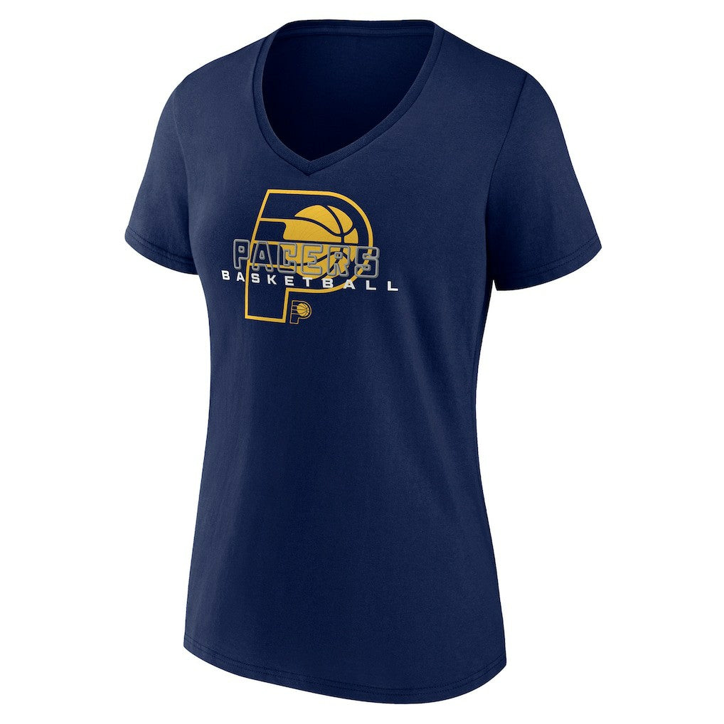 NBA - Indiana Pacers Women's Stellar Personalized Name & Number V-Neck T-Shirt - Navy