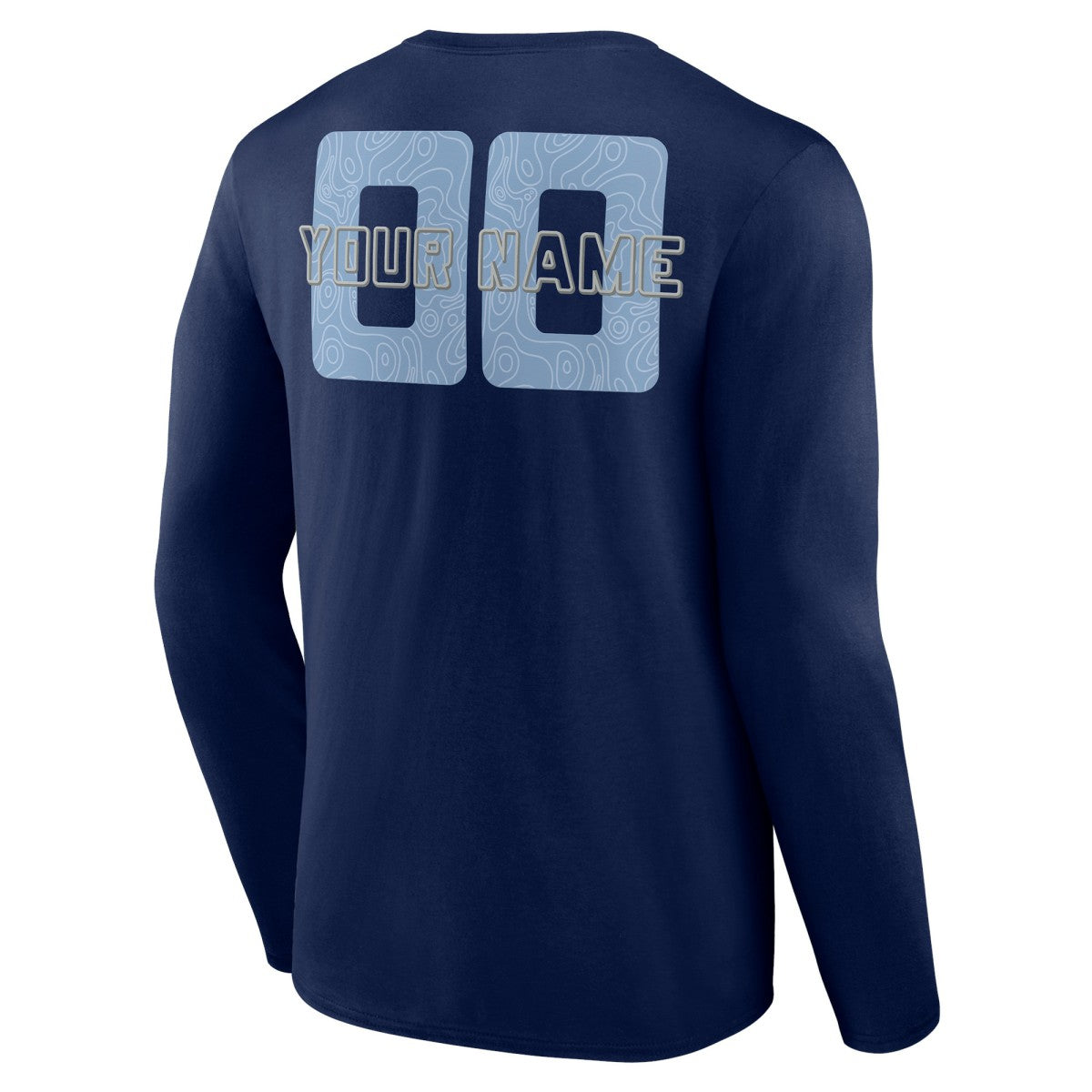 NBA - Memphis Grizzlies Stellar Personalized Name & Number Long Sleeve T-Shirt - Navy