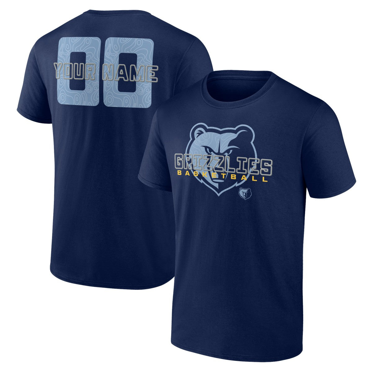 NBA - Memphis Grizzlies Stellar Personalized Name & Number T-Shirt - Navy