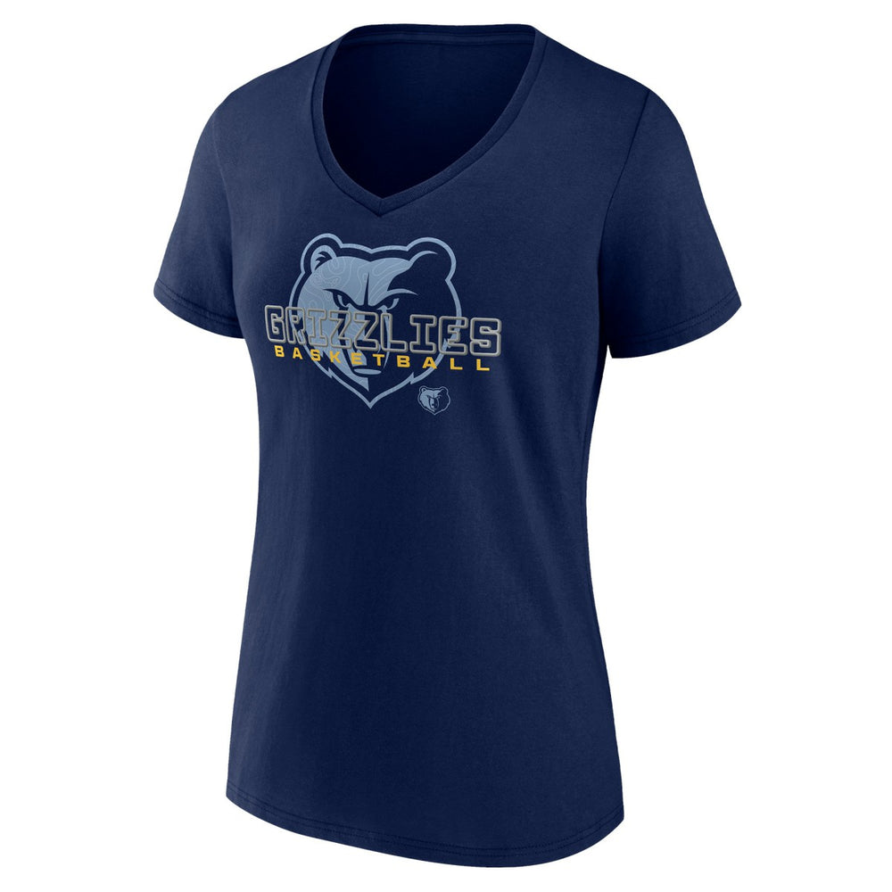 NBA - Memphis Grizzlies Women's Stellar Personalized Name & Number V-Neck T-Shirt - Navy