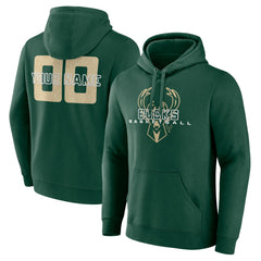 NBA - Milwaukee Bucks Stellar Personalized Name & Number Pullover Hoodie - Hunter Green