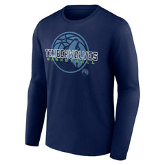 NBA - Minnesota Timberwolves Stellar Personalized Name & Number Long Sleeve T-Shirt - Navy