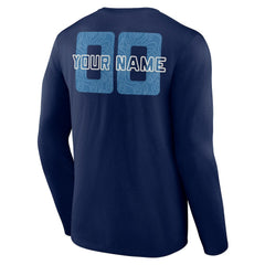 NBA - Minnesota Timberwolves Stellar Personalized Name & Number Long Sleeve T-Shirt - Navy