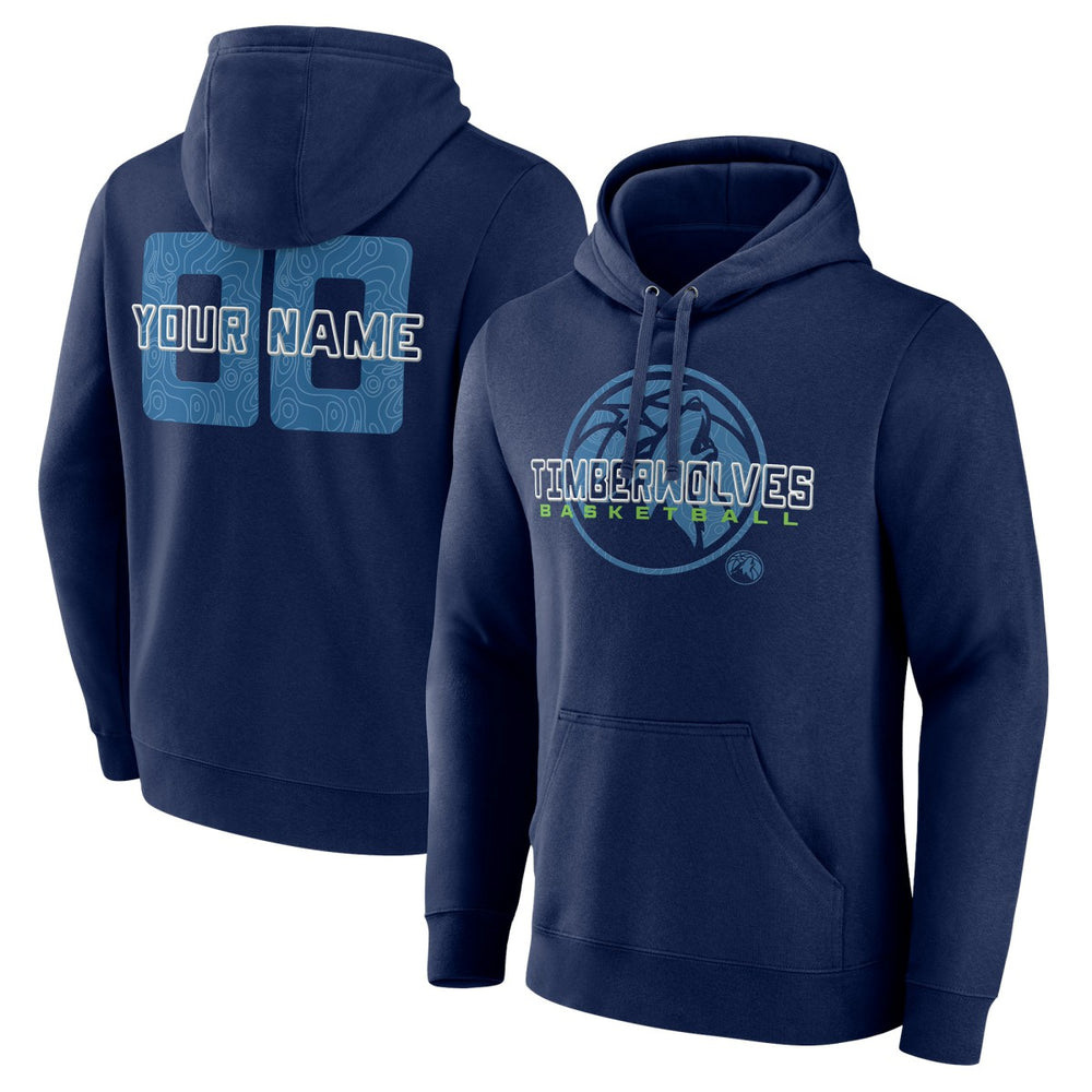 NBA - Minnesota Timberwolves Stellar Personalized Name & Number Pullover Hoodie - Navy