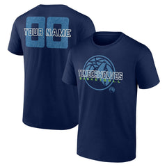 NBA - Minnesota Timberwolves Stellar Personalized Name & Number T-Shirt - Navy