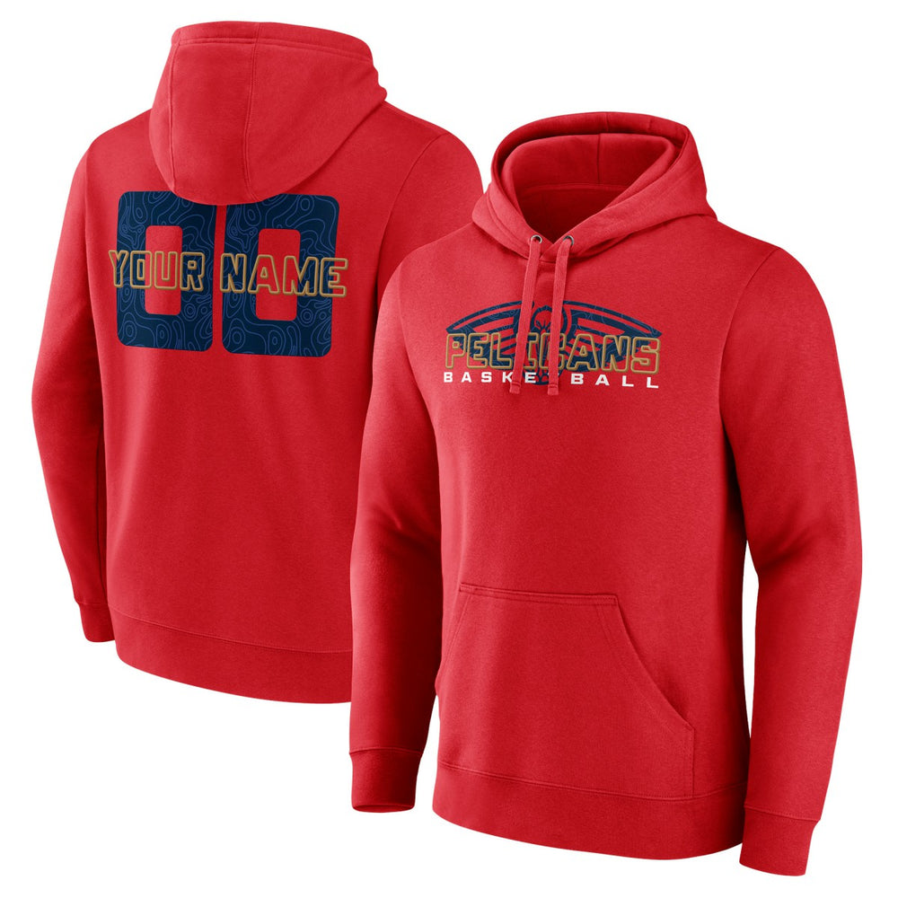 NBA - New Orleans Pelicans Stellar Personalized Name & Number Pullover Hoodie - Red