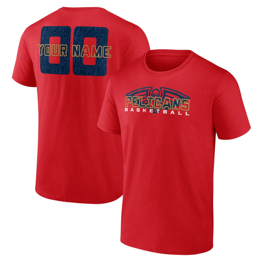NBA - New Orleans Pelicans Stellar Personalized Name & Number T-Shirt - Red