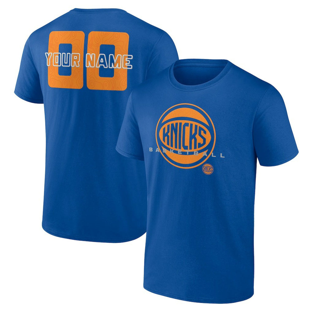 NBA - New York Knicks Stellar Personalized Name & Number T-Shirt - Blue