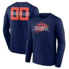 NBA - Oklahoma City Thunder Stellar Personalized Name & Number Long Sleeve T-Shirt - Navy