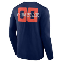 NBA - Oklahoma City Thunder Stellar Personalized Name & Number Long Sleeve T-Shirt - Navy