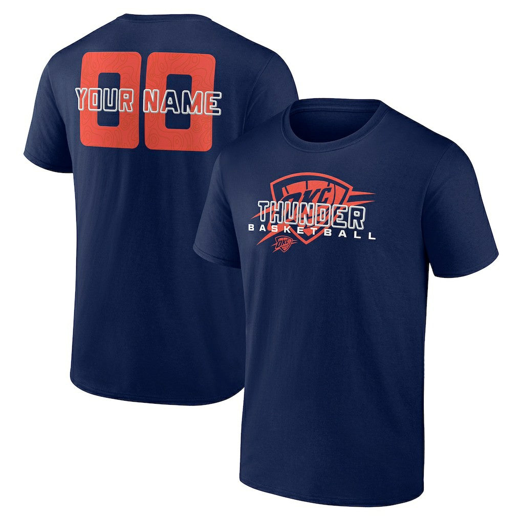 NBA - Oklahoma City Thunder Stellar Personalized Name & Number T-Shirt - Navy