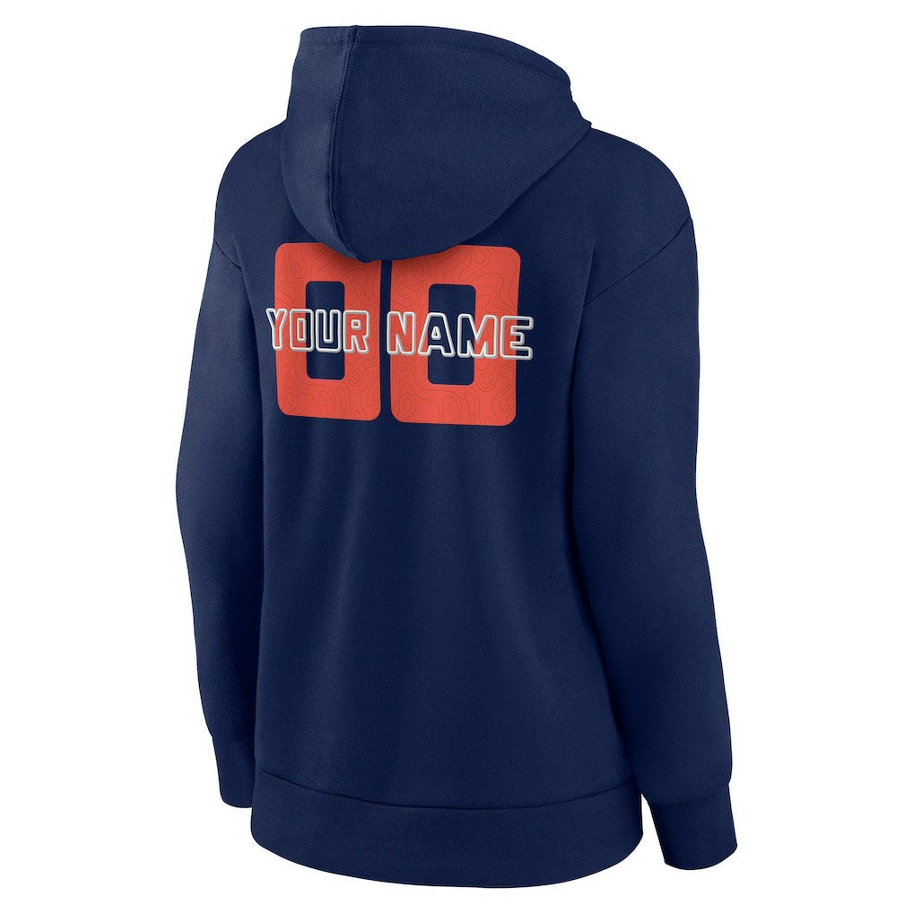 NBA - Oklahoma City Thunder Women's Stellar Personalized Name & Number Pullover Hoodie - Navy