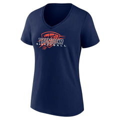 NBA - Oklahoma City Thunder Women's Stellar Personalized Name & Number V-Neck T-Shirt - Navy