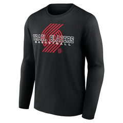 NBA - Portland Trail Blazers Stellar Personalized Name & Number Long Sleeve T-Shirt - Black