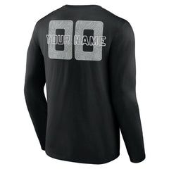 NBA - San Antonio Spurs Stellar Personalized Name & Number Long Sleeve T-Shirt - Black