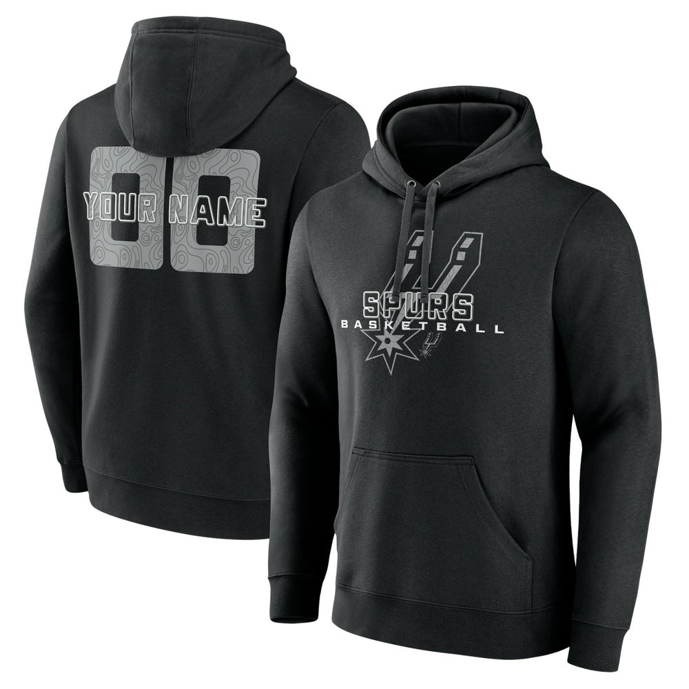 NBA - San Antonio Spurs Stellar Personalized Name & Number Pullover Hoodie - Black