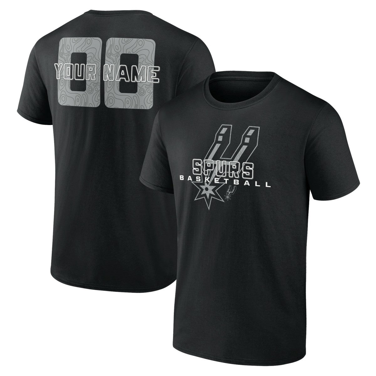 NBA - San Antonio Spurs Stellar Personalized Name & Number T-Shirt - Black