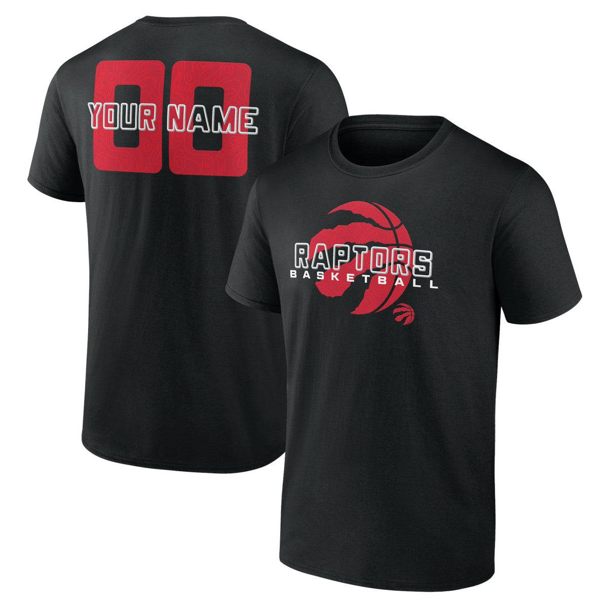 NBA - Toronto Raptors Stellar Personalized Name & Number T-Shirt - Black