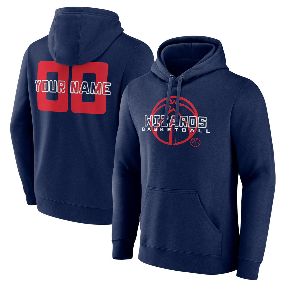 NBA - Washington Wizards Stellar Personalized Name & Number Pullover Hoodie - Navy