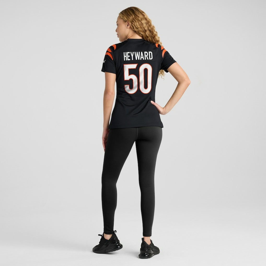 Shaka Heyward Cincinnati Bengals Women's Team Game Jersey - Black | NFL Jerseys