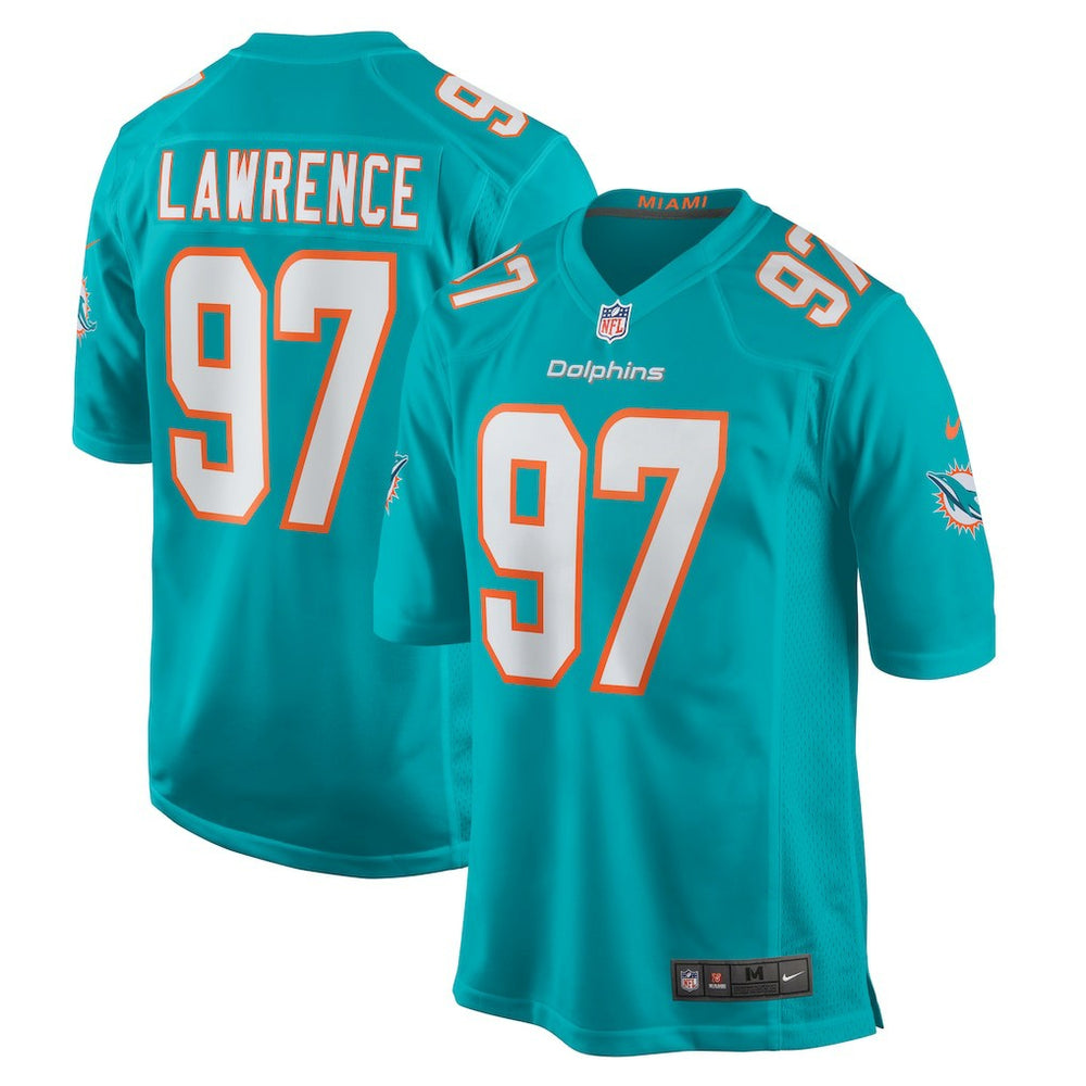 Rashard Lawrence Miami Dolphins Team Game Jersey Aqua - Nike