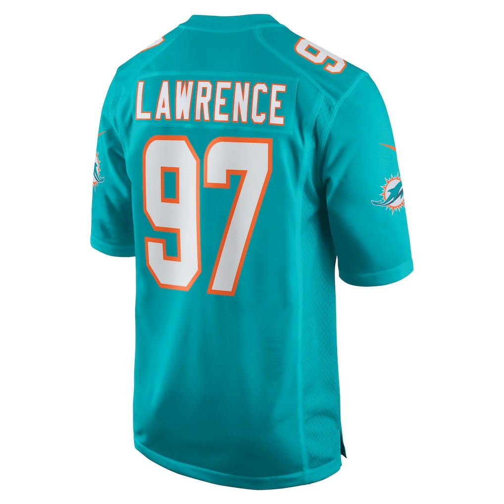 Rashard Lawrence Miami Dolphins Team Game Jersey Aqua - Nike