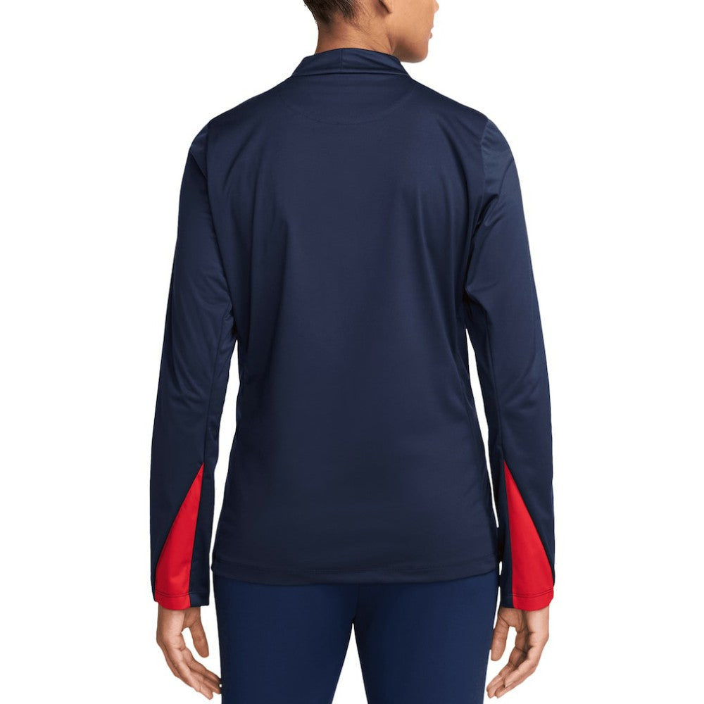 Nike USMNT Women's 2024 Strike Drill Performance Quarter-Zip Pullover Top - Navy