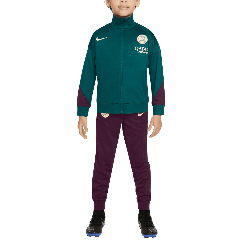 Nike Paris Saint-Germain Preschool 2024/25 Strike Full-Zip Track Suit - Teal/Burgundy
