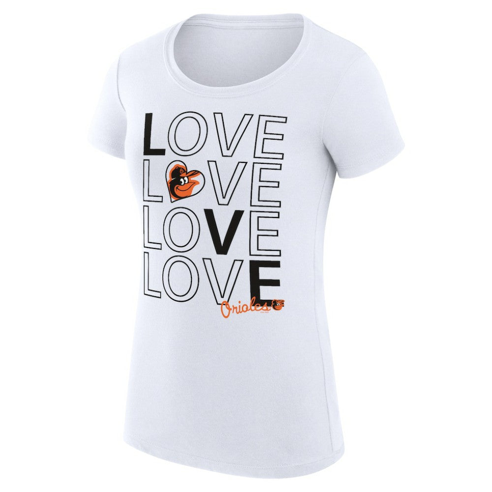 Baltimore Orioles G-III 4Her by Carl Banks Women's Super-Slim Fit Lightweight Love Graphic Team T-Shirt discount