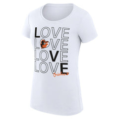 Baltimore Orioles G-III 4Her by Carl Banks Women's Super-Slim Fit Lightweight Love Graphic Team T-Shirt discount