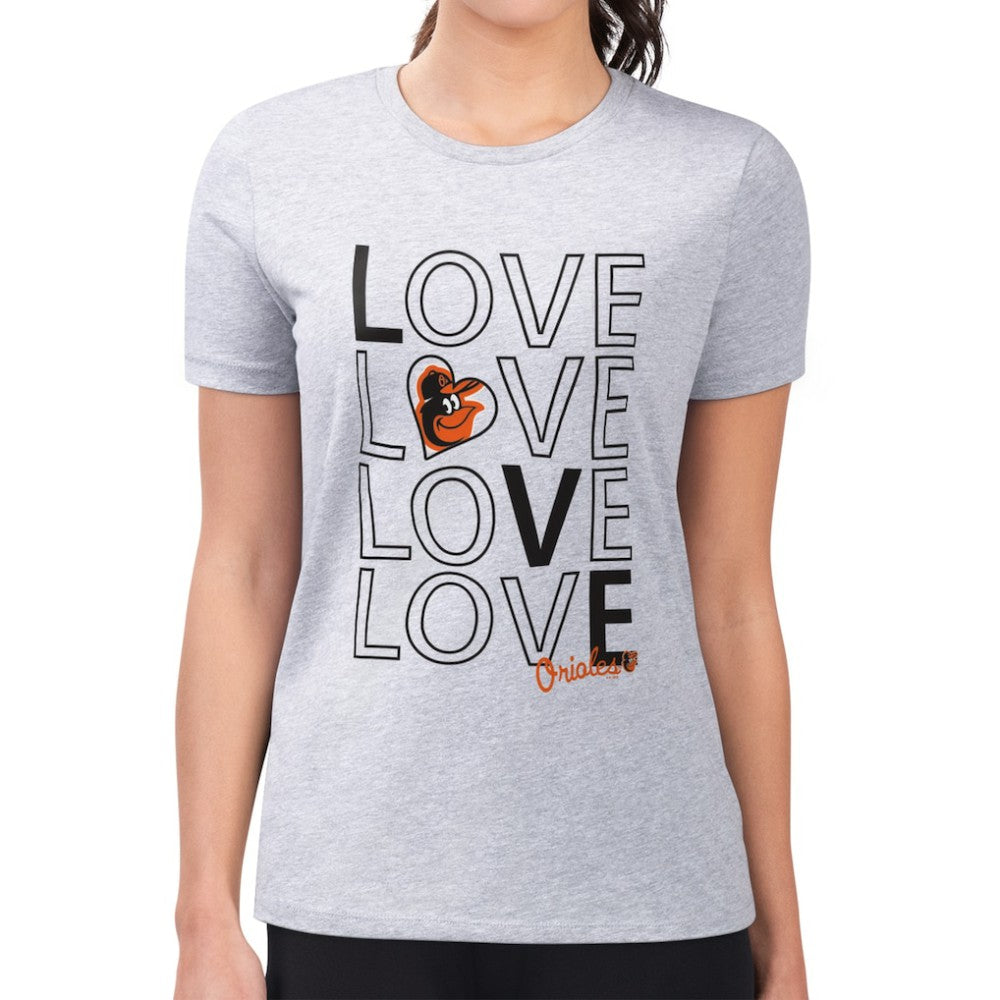 Baltimore Orioles G-III 4Her by Carl Banks Women's Super-Slim Fit Lightweight Love Graphic Team T-Shirt Online