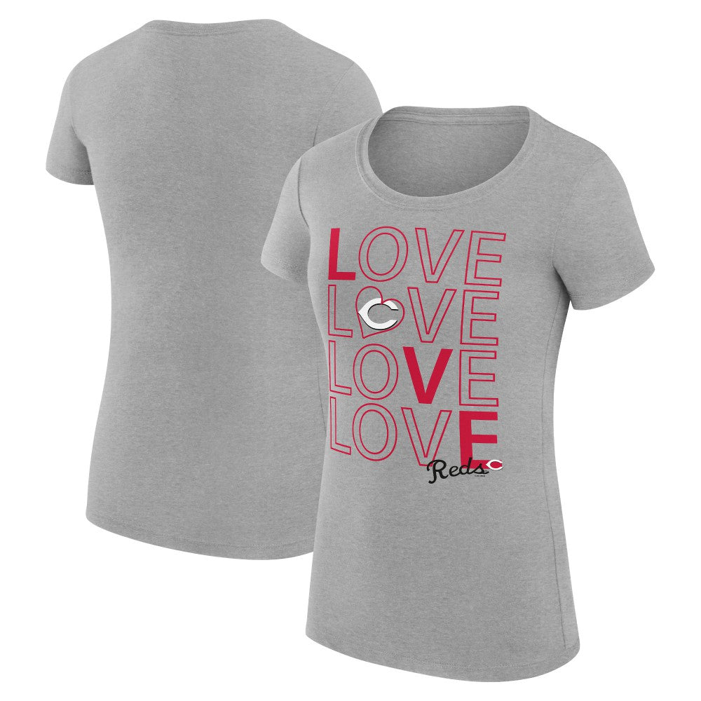 Cincinnati Reds G-III 4Her by Carl Banks Women's Super-Slim Fit Lightweight Love Graphic Team T-Shirt Online