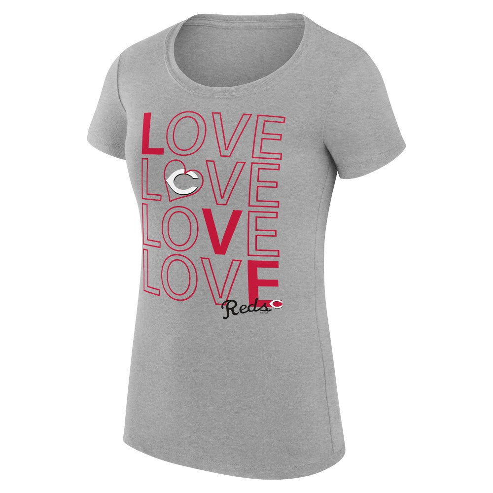 Cincinnati Reds G-III 4Her by Carl Banks Women's Super-Slim Fit Lightweight Love Graphic Team T-Shirt Online