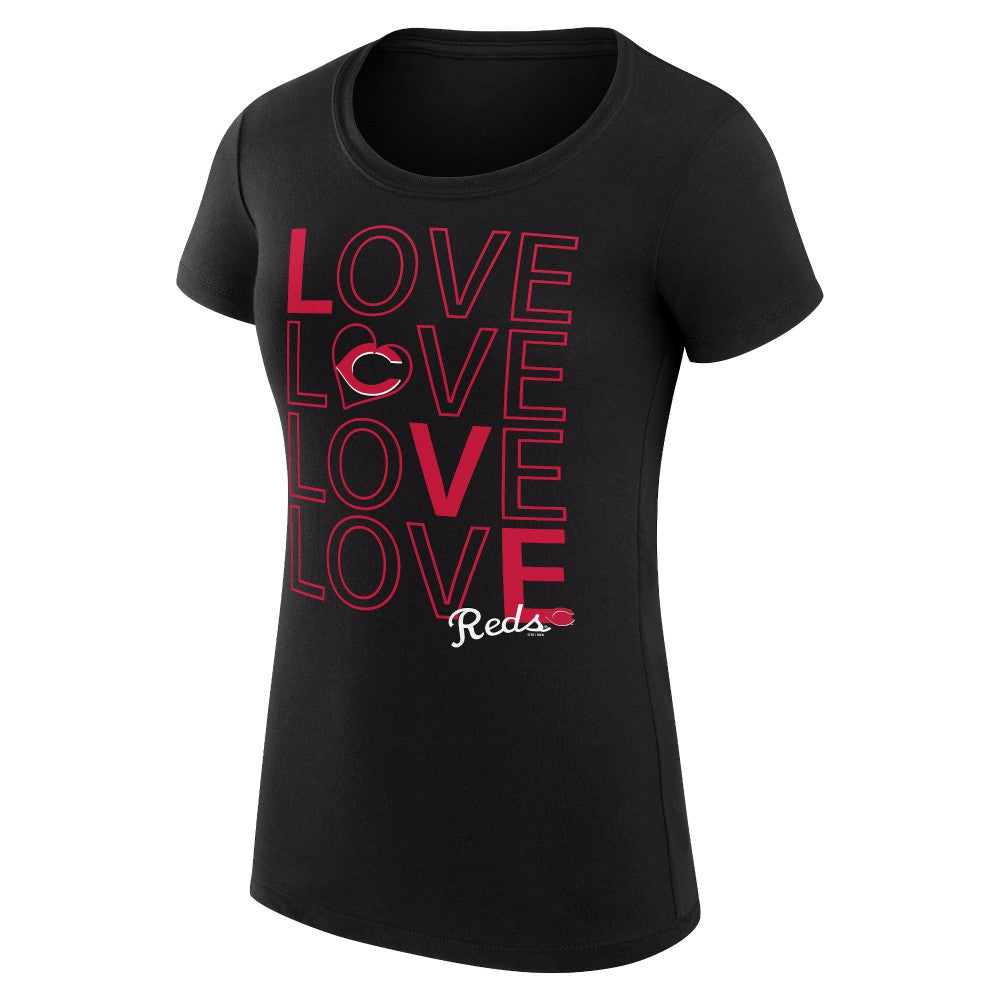 Cincinnati Reds G-III 4Her by Carl Banks Women's Super-Slim Fit Lightweight Love Graphic Team T-Shirt for sale
