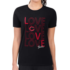 Cincinnati Reds G-III 4Her by Carl Banks Women's Super-Slim Fit Lightweight Love Graphic Team T-Shirt for sale
